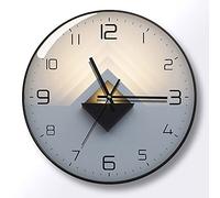 NCVGYOK Horloge Simple lumière Horloge Murale de Luxe personnalité de célébrité d'internet Horloge à Quartz lumière et Ombre Art muet Salon Horloge Murale