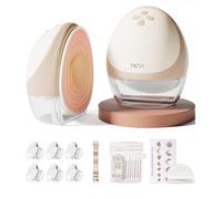 NCVI Elektrische Milchpumpe Tragbar Freihändig mit Wärmefunktion, Krankenhausstandard -300mmHg Sog, Ultra-Leise, 4 Modi & 9 Stufen, Lange Akkulaufzeit, Passend für 19/21/24/28mm