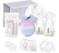 Ncvi-Tire-Lait Électrique Double,Tire-Lait Électrique 8122 Avec 4 Modes 9 Recyclage,Pompe D'allaitement Avec Brides De 21/24mm - Type Blue #A
