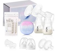 Ncvi-Tire-Lait Électrique Double,Tire-Lait Électrique 8122 Avec 4 Modes 9 Recyclage,Pompe D'allaitement Avec Brides De 21/24mm - Type Blue #B