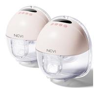 NCVI Tire-lait électrique mains libres, tire-lait portable avec 4 modes et 9 niveaux, rechargeable sans fil, rose