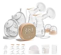 NCVI Tire-lait électrique portable 2 en 1, micro-vibration confortable avec aspiration de qualité hospitalière, rechargeable de 4 400 mAh, entièrement personnalisable et efficace pour la maison, le