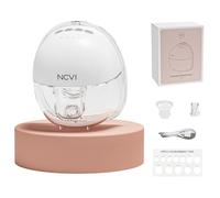 NCVI Tire-Lait Electrique Portable avec Mains Libres, Forte Aspiration, 4 Modes & 9 Niveaux de Succion, 24mm et 21mm Brides, Silencieux et Facile à Nettoyer, 1 Pièces, Blanc