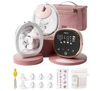 NCVI Tire-lait portable, pompe électrique mains libres avec aspiration de 300 mmHg de qualité hospitalière, portable et rechargeable, 4 modes, 9 niveaux pour la maison, le travail et les déplacements