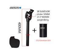 (NCx 400MM 33.9mm)SR SUNTOUR NCX tige de selle d'amortisseur de vélo 27.2 28.6 30.0 30.4 30.8 31.6 3