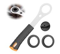 NCZCDZSW Outil de verrouillage central de vélo, clé de pédalier de vélo avec 2 adaptateurs et 1 outil de recouvrement de manivelle, outil de pédalier compatible avec Shimano Hollowtech II BB9000 BBR60