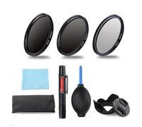 ND2/4/8 49/52/55/58/62/67/72/77 mm Sac de rangement pour filtre d'objectif Capuchon de pare-soleil Kit de brosse soufflante, 52 mm