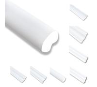 ND20 Moulures de plafond en polystyrène XPS, moulures en stuc, Baguette de finition blanc, 8 m, 20 x 20 mm, moulures décoratives, moulures de plafond