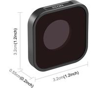 ND32 Filter Lens Protector for GoPro Hero13 / Hero 12 / Hero11 / Hero11 Mini / HERO10 / HERO9 Black : Neutral Density Lens Kit, Aluminium Alloy and Tempered Glass Optical