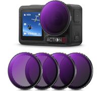 Nd8 Nd16 Nd32 Nd64 Filters Compatible With Dji 0smo Action 3/4/5 Pro Snap-On Hd Nano Coatings Waterproof Anti Scratch Lightweight-Marque Générale