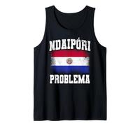 Ndaipori Problema Drapeau du Paraguay avec citation « No Problem » Débardeur