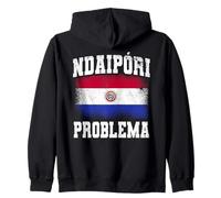 Ndaipori Problema Drapeau du Paraguay avec citation « No Problem » Sweat à Capuche