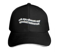 NDBQEYIFV Demande-Moi à Propos de Mon intérêt spécial Casquette de Baseball Casquette de Luxe Casquette de Papa Casquette de Camionneur |-F-| Casquettes pour Hommes Femmes