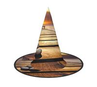 NDDCEDEW Black Sea Print Halloween Chapeaux Sorcière Sorcière Chapeaux pour Fêtes Cosplay