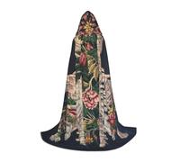 NDDCEDEW Cape à capuche motif tête de mort squelette avec imprimé floral pour adolescents