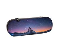 Nddcedew Jolie trousse à crayons pour enfants adolescents pochette en cuir avec fermeture éclair plateau à la tombée de la nuit imprimé sac de papeterie étudiant sac porte-stylo étui de rangement