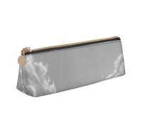 NDDCEDEW Petite trousse à crayons en cuir avec fermeture éclair - Motif baleine pleine lune, blanc, Taille unique, Trousse de maquillage
