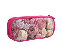 NDDCEDEW Trousse à crayons amusante de grande capacité avec imprimé de roses pour étudiants - Jolie trousse à crayons pour filles et garçons, adolescents, école, noir, bleu, rose, rose, Taille unique,