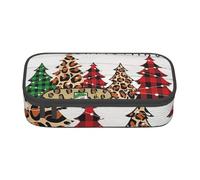 NDDCEDEW Trousse à crayons de grande capacité avec fermeture éclair - Imprimé Merry Christmas - Jolie trousse à crayons pour filles et garçons - Trousse à crayons pour l'école, Noir , Taille unique,
