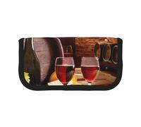 NDDCEDEW Trousse à crayons de grande capacité en forme de cave à vin rouge pour filles et garçons, adolescents, école, trousse à crayons amusante, Noir , Taille unique, Trousse de maquillage