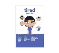 NDGSA Emotion Recognition - Poster sur toile pour enfants - Cartographie sensorielle émotionnelle du corps (7) - Décoration murale pour salon, chambre à coucher - 50 x 75 cm