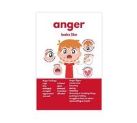 NDGSA Emotion Recognition - Poster sur toile pour enfants - Cartographie sensorielle émotionnelle du corps (1) - Décoration murale pour salon, chambre à coucher - 30 x 45 cm