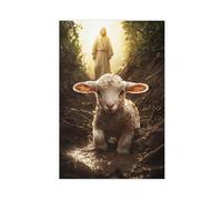 NDGSA Impression sur toile « Do Not Be Afraid » - The Lost Lamb - Décoration murale pour salon, chambre à coucher - 30 x 45 cm
