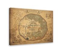 NDGSA Poster sur toile Hard-Boiled Wonderland et carte de ville post-apocalyptique pour décoration de chambre à coucher, bureau, chambre, cadeau (30 x 45 cm)