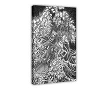 NDGSA Poster sur toile Les quatre cavaliers de l'Apocalypse noir et blanc - Décoration pour chambre à coucher, bureau, chambre - Cadeau - 50 x 75 cm