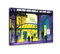 NDGSA Poster sur toile Midnight at Waverley Station, Edinburgh pour décoration de chambre à coucher, bureau, chambre, cadeau (60 x 90 cm)