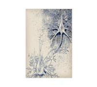 NDGSA Poster sur toile représentant la structure du système nerveux humain, art du cerveau (10) - Décoration murale pour salon, chambre à coucher - 20 x 30 cm