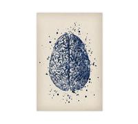 NDGSA Poster sur toile représentant la structure du système nerveux humain, art du cerveau (11) - Décoration de chambre à coucher, bureau, chambre, cadeau (50 x 75 cm)