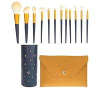 NDiyueAa Ensemble de pinceaux de Maquillage, 12 pinceaux Professionnels pour Poudre, Fard à paupières, estompage, Fard à Joues, surligneur, Poils Doux, denses pour crème et