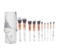 NDiyueAa Ensemble de pinceaux de Maquillage Professionnels pour Une Apparence élégante, Poils Doux cryptés, poignée Ergonomique, Brosse à Sourcils, Sac de Rangement, Emballage