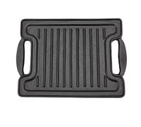NDiyueAa Plaque de Barbecue en Fonte, résistante à la Chaleur, Grille de Gril rectangulaire, Cuisson Uniforme, Non Revêtue, Polyvalente pour Griller, Frire, Sauter