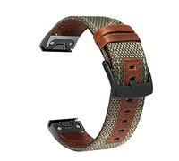 NDJQY Bracelet de montre en cuir 26 22 mm pour Garmin Fenix 5X 5 5S Plus 3HR 6 6S 6X Pro 935 D2 Enduro Quick Release Easy Fit Wrist Band, 22mm For For Fenix 5 5 Plus, Agate