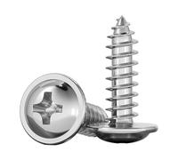 NDKSZHEQ 10/20/ 50pcs M1.7 M2 .3 .6 M3 .5 ~ M5 304 acier inoxydable croix Phillips Pan tête ronde avec collier de rondelle vis autotaraudeuse(30MM,20PCS M3.5)