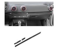NDKSZHEQ Compatible avec Audi A3 8V S3 Console centrale Tableau de bord Autocollants Bandes en fibre de carbone Décoration de porte de voiture Garniture de couverture Accessoires intérieurs automobile