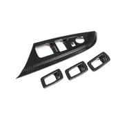 NDKSZHEQ Compatible avec BMW X3 X4 F25 F26 11-17 ABS en Fibre de Carbone for vitres de Voiture - Boutons de Commutation de Levage - Cadre - Accessoires de Voiture(Style A Carbon Fiber)