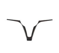 NDKSZHEQ Garniture de cadre de décoration en forme de V de volant de voiture ABS de style fibre de carbone rouge compatible avec Alfa Romeo Stelvio Giulia 2017 2018 2019 (Color : Carbon Fiber)