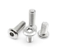 NDKSZHEQ Vis à riveter for meubles à tête plate, boulon de fixation, boulon d'assemblage, écrou hexagonal à six pans creux M2,5 M3 M4 M5 M6 M8 en acier inoxydable 304 A2(65mm,5pcs M6)