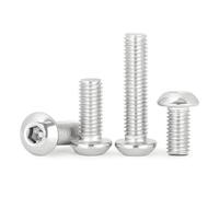 NDKSZHEQ Vis à tête cylindrique creuse hexagonale M2,5 M3 M4 M5 M6 M8 M10 M12 en acier inoxydable 316 A4-70, conforme à la norme ISO 7380(10mm,10pcs M5)