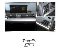 NDKSZHEQ Voiture compatible avec Audi Q5 FY 2018-2022 LHD Console Climatisation Sortie Cadre de ventilation Décoration en fibre de carbone Couleur Accessoires intérieurs Garniture (Color : 3 pieces)