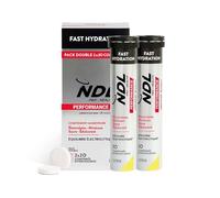 NDL Pro-Health Électrolytes Hydratation - Comprimés effervescents pour boisson isotonique, énergie et récupération sportive, 2x20 comprimés goût citron - Rafa Nadal & Cantabria Labs