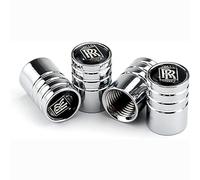 NDMUS 4 Pièces Bouchons de Valve de Voiture, pour Rolls-Royce Bouchons de Valve de Pneu Aluminium Capuchon Antipoussière de Roue Accessoires,B