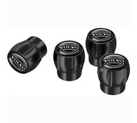 NDMUS 4 Pièces Bouchons de Valve de Voiture, pour Volvo XC60 S40 S60 S80 S90 XC40 XC70 C30 C70 XC90 V40 Bouchons de Valve de Pneu Aluminium Capuchon Antipoussière de Roue Accessoires,A