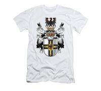 NDMUTREN Teutonic Order Creative Design Teutonic Knight Coat of Arms Printed T-Shirt Cotton Short Sleeve O-Neck Mens T Shirt White XL