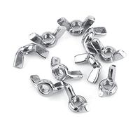 NDNCZDHC 10 pièces 316 écrou à oreilles en acier inoxydable, pièces de fixation vis torsion manuelle serrer l'oreille M5 écrou papillon pour fixation DIN315