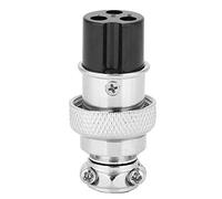 NDNCZDHC 100Pcs Aviation Plug Universal 3-Holes Stainless Steel Shell IP54 Threaded Connection Female Connector 16mm