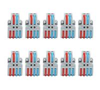 NDNCZDHC 10PCS Cable Connector Terminal Block, 11-12mm 250V 32A 2 In 4 Out LT - 422 Wire Terminal Block for Compact Inline Terminals